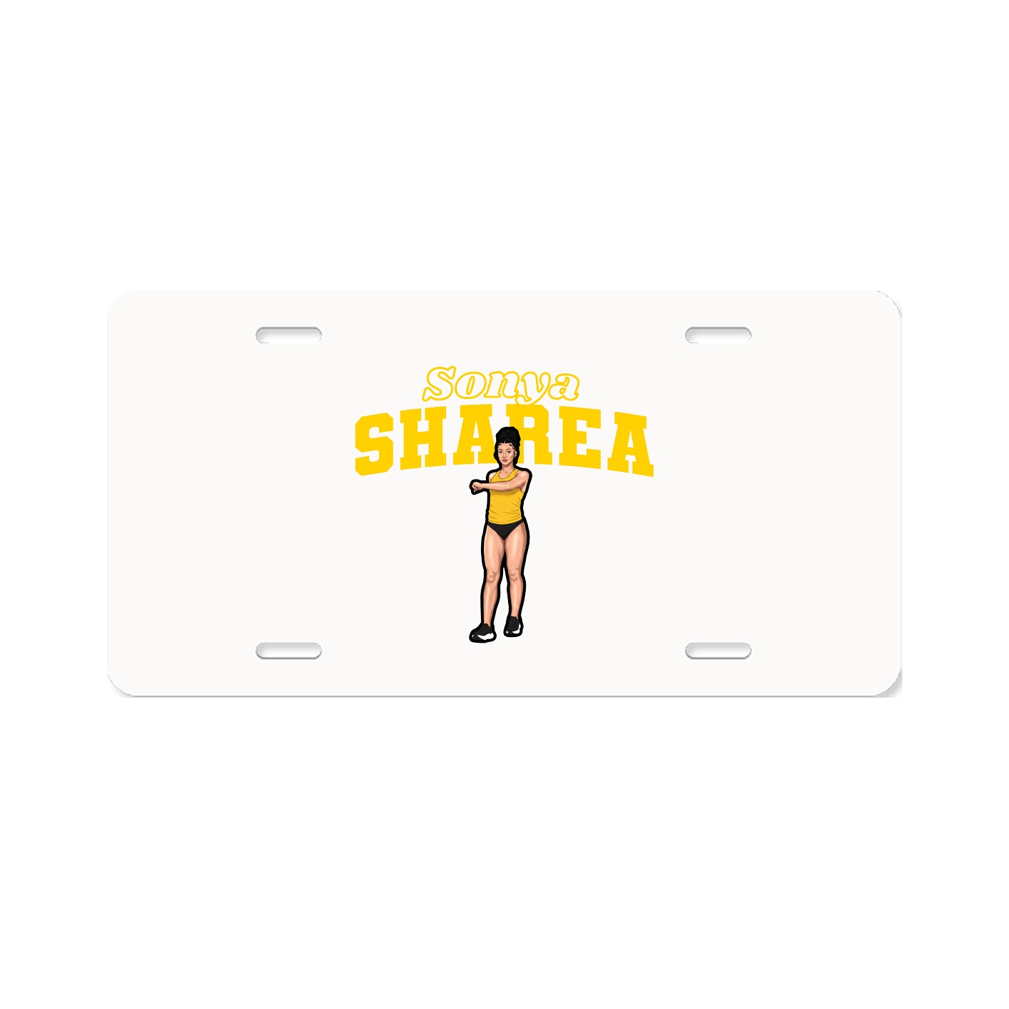 License Plate — Name Arch in Classic
