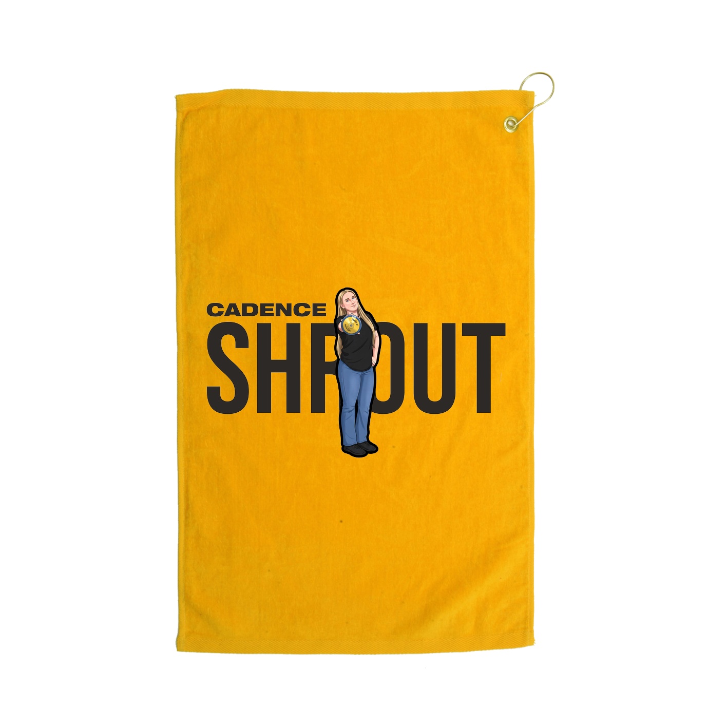 Golf Towel — Player Name in Gold