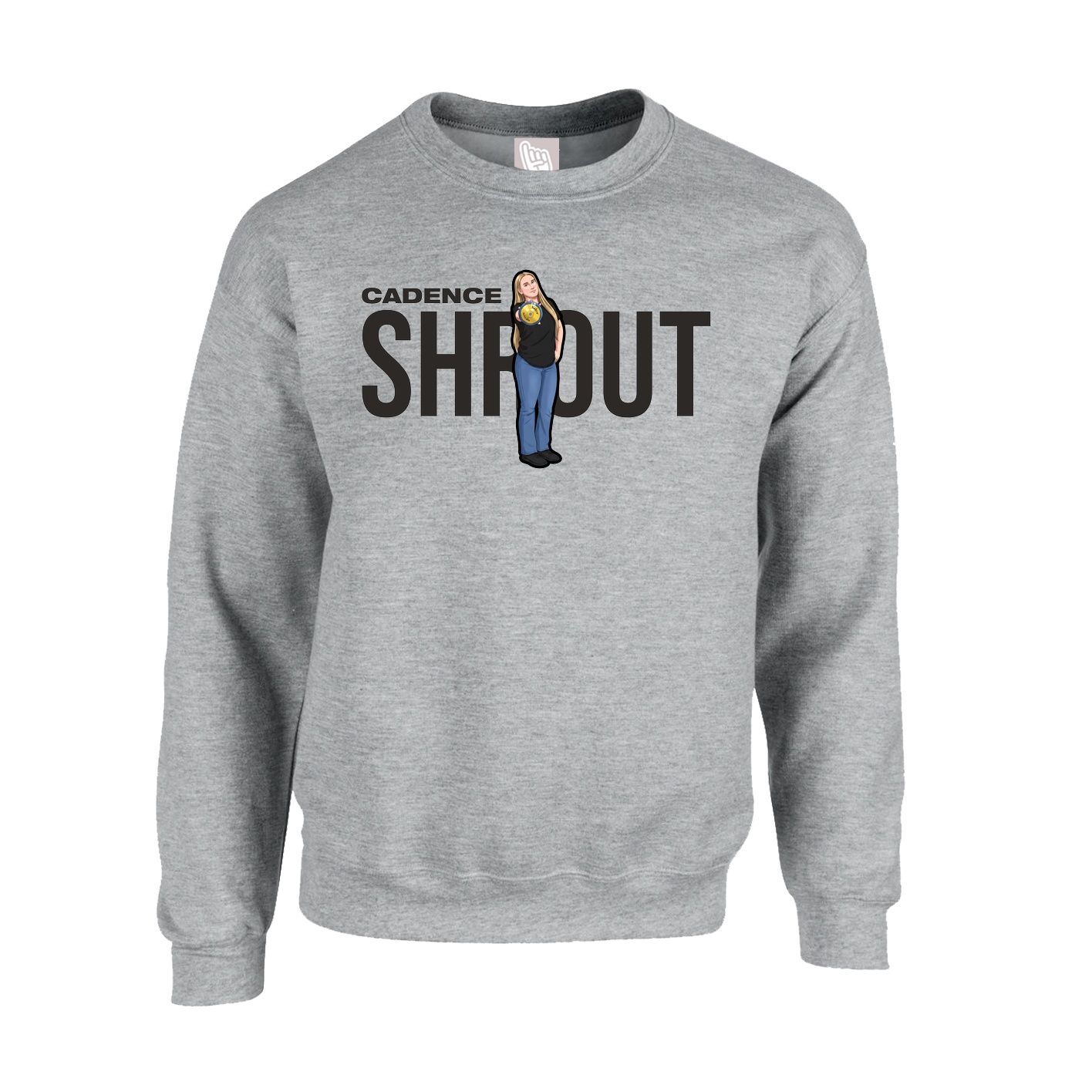 Fleece Crew — Player Name in Grey