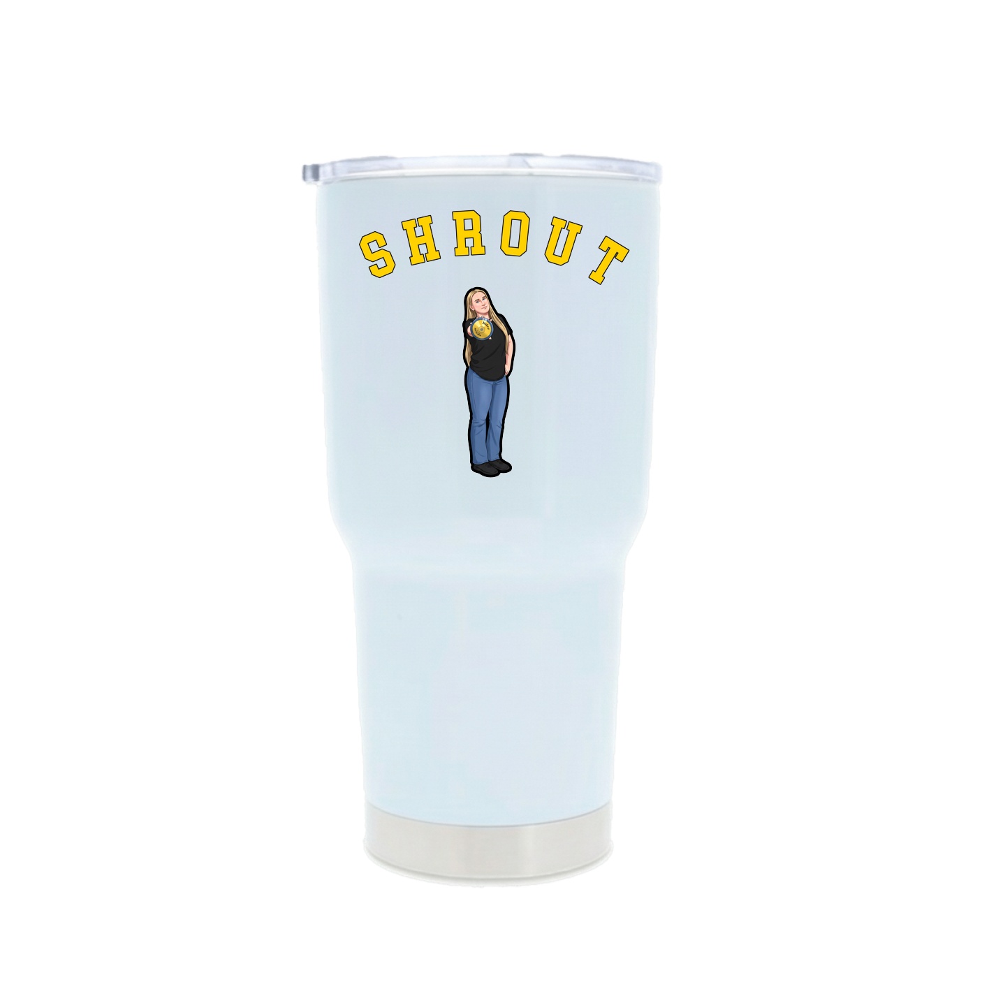 30oz Stainless Steel Tumbler — Shirsey Arch in White