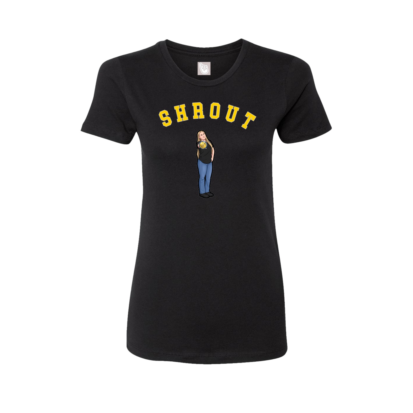 Fitted Women's Tee — Shirsey Arch in Black