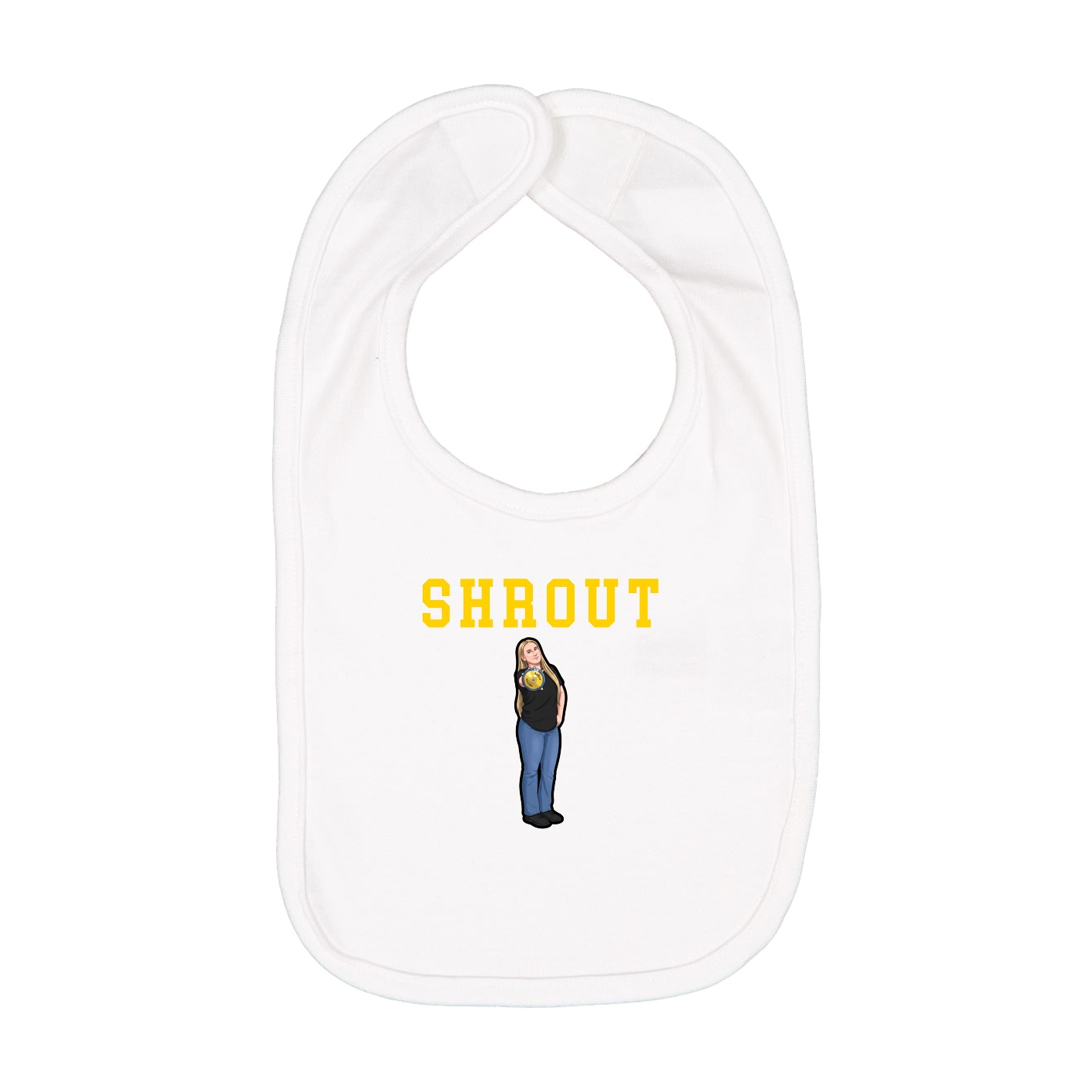 Infant Bib — Shirsey in White