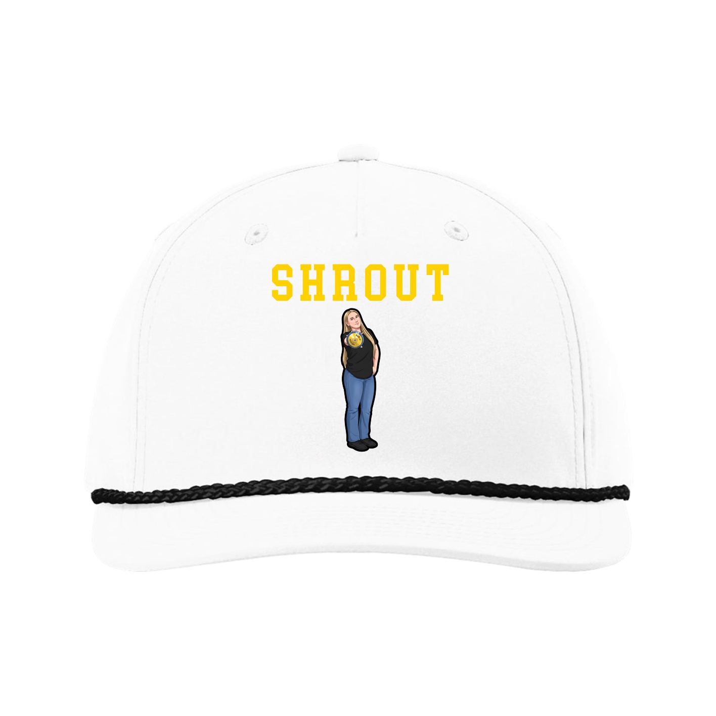 Five-Panel Classic Rope Cap — Shirsey in White