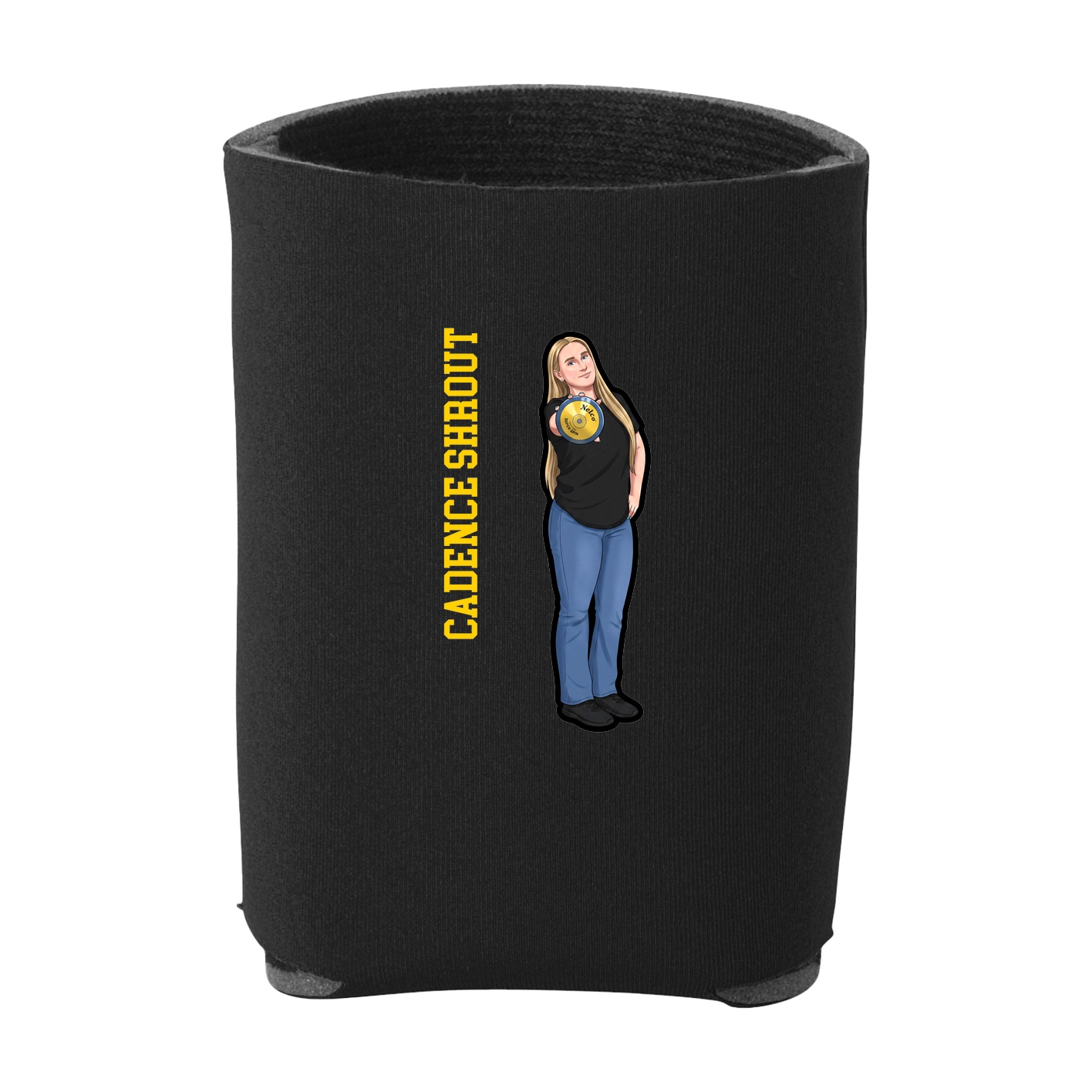 Can Holder — Name Vertical in Black