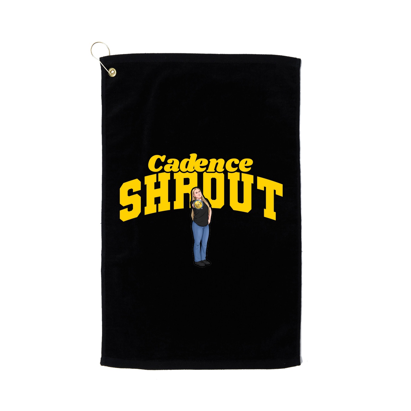 Golf Towel — Signature Arch in Black