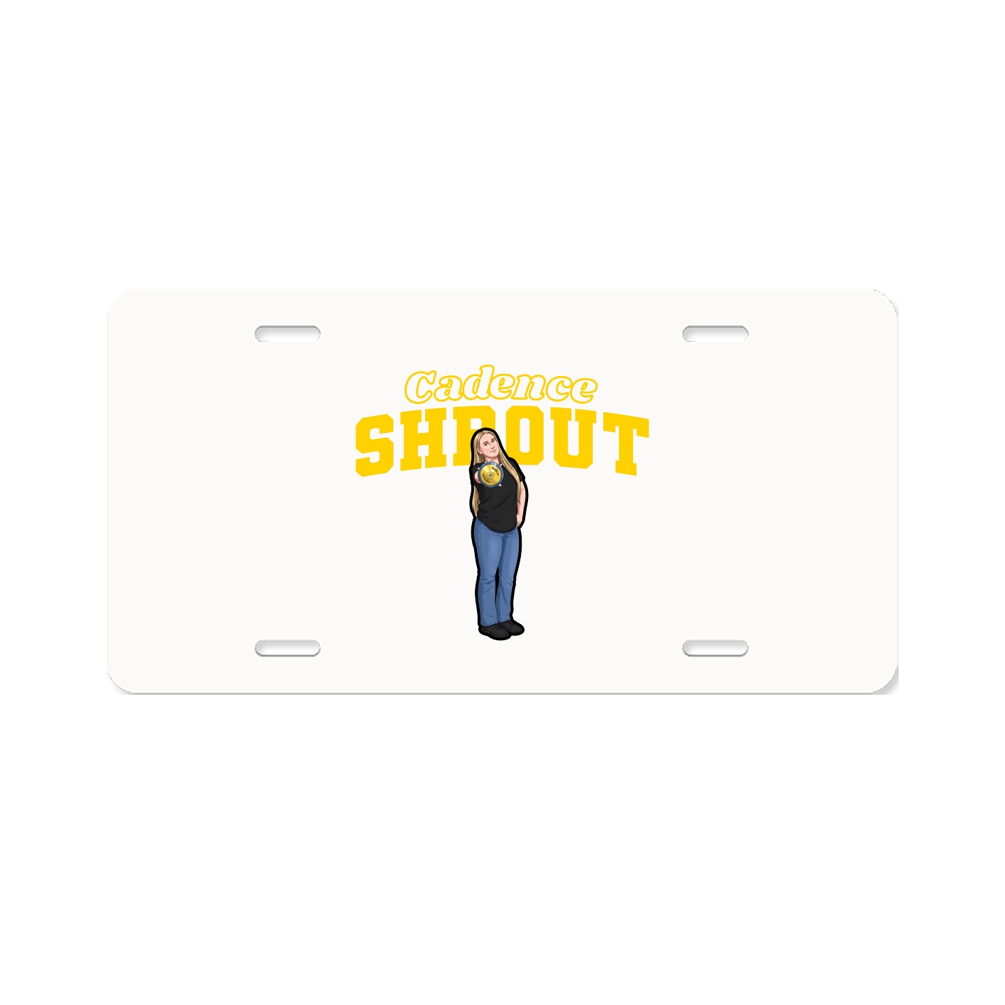 License Plate — Name Arch in Classic