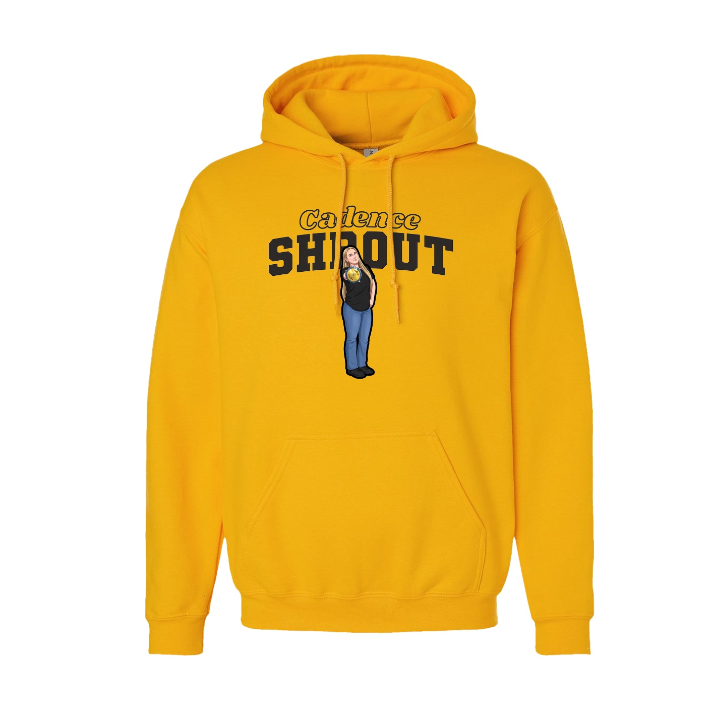 Hoodie — Name Arch in Gold