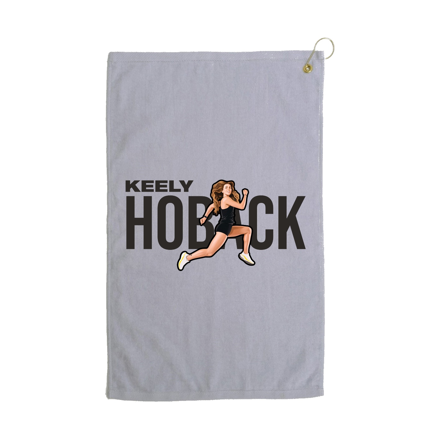 Golf Towel — Player Name in Grey