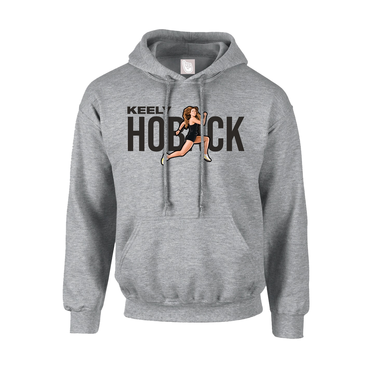 Youth Hoodie — Player Name in Grey