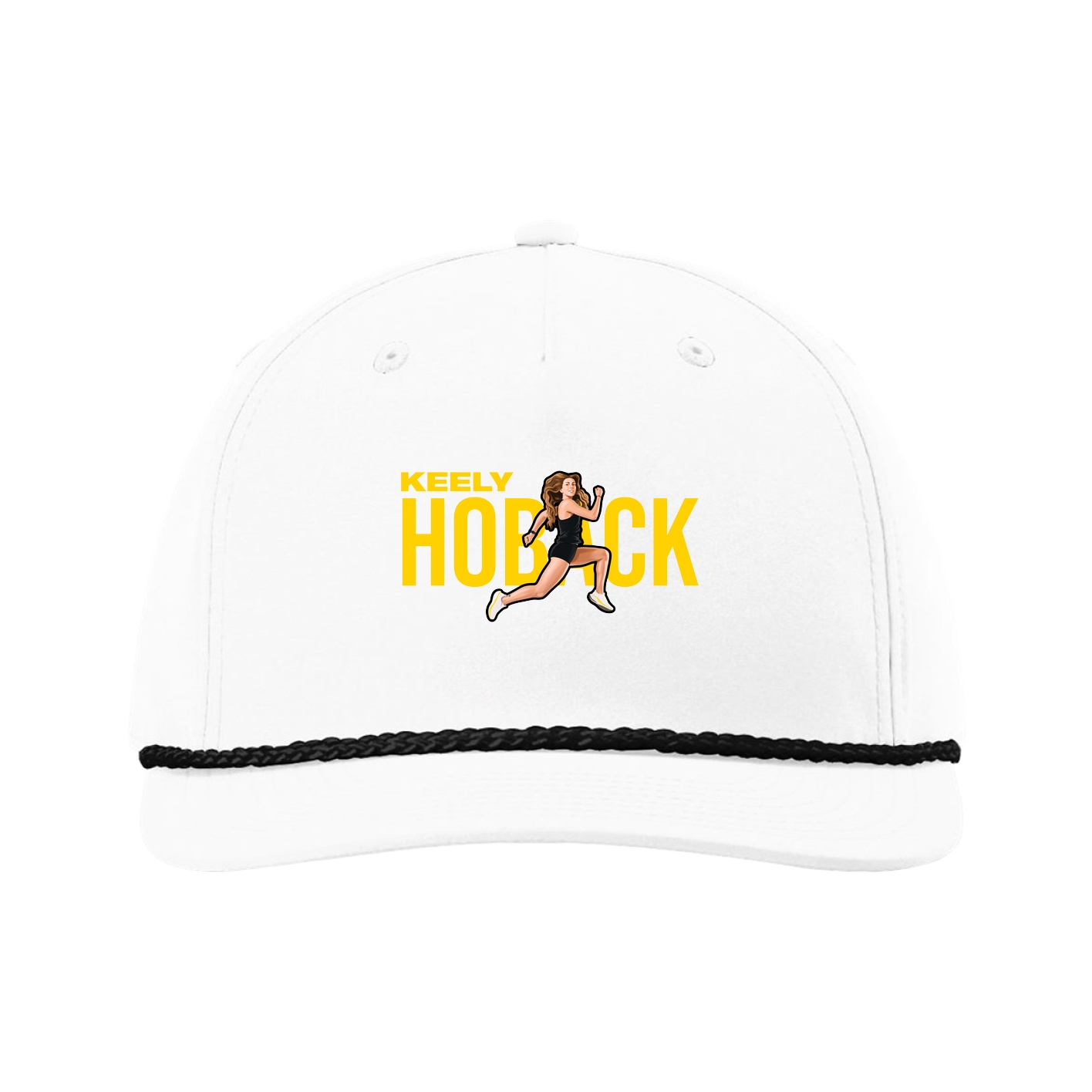 Five-Panel Classic Rope Cap — Player Name in White