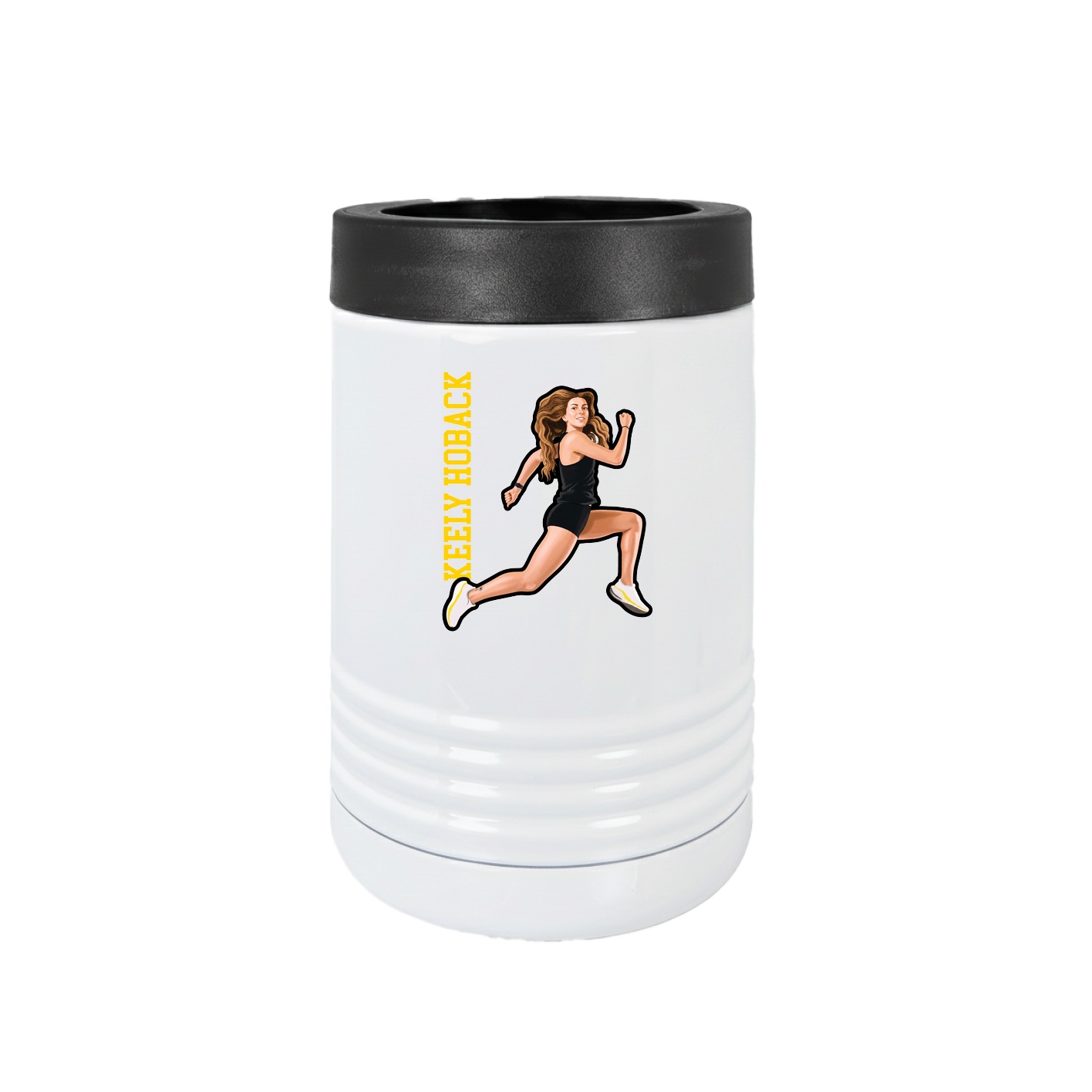Beverage Holder — Name Vertical in White
