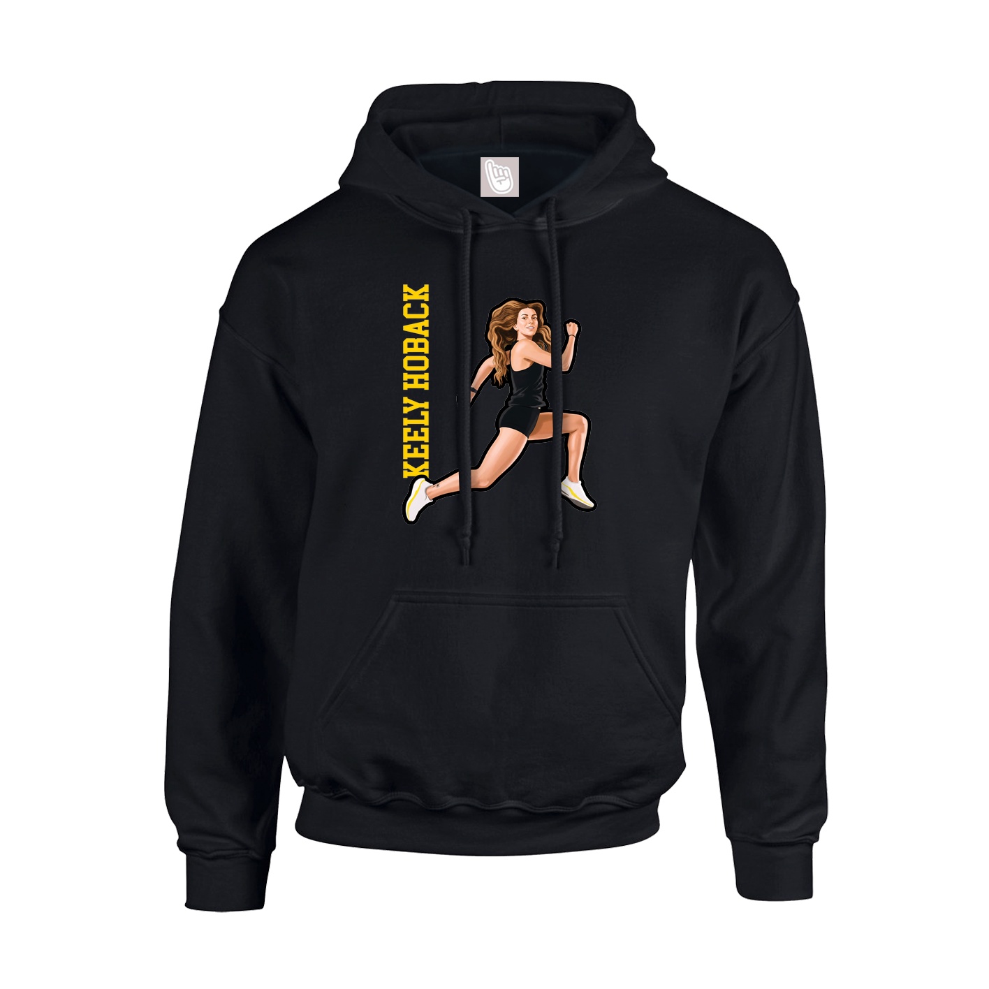 Youth Hoodie — Name Vertical in Black