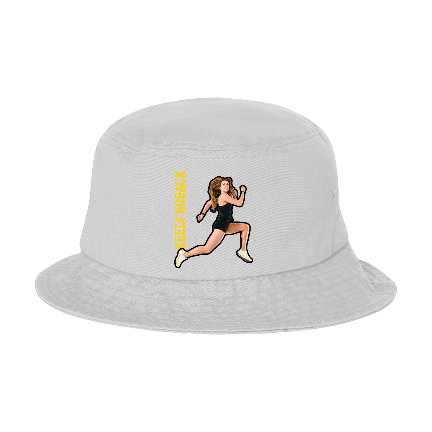 Bucket Cap — Name Vertical in White