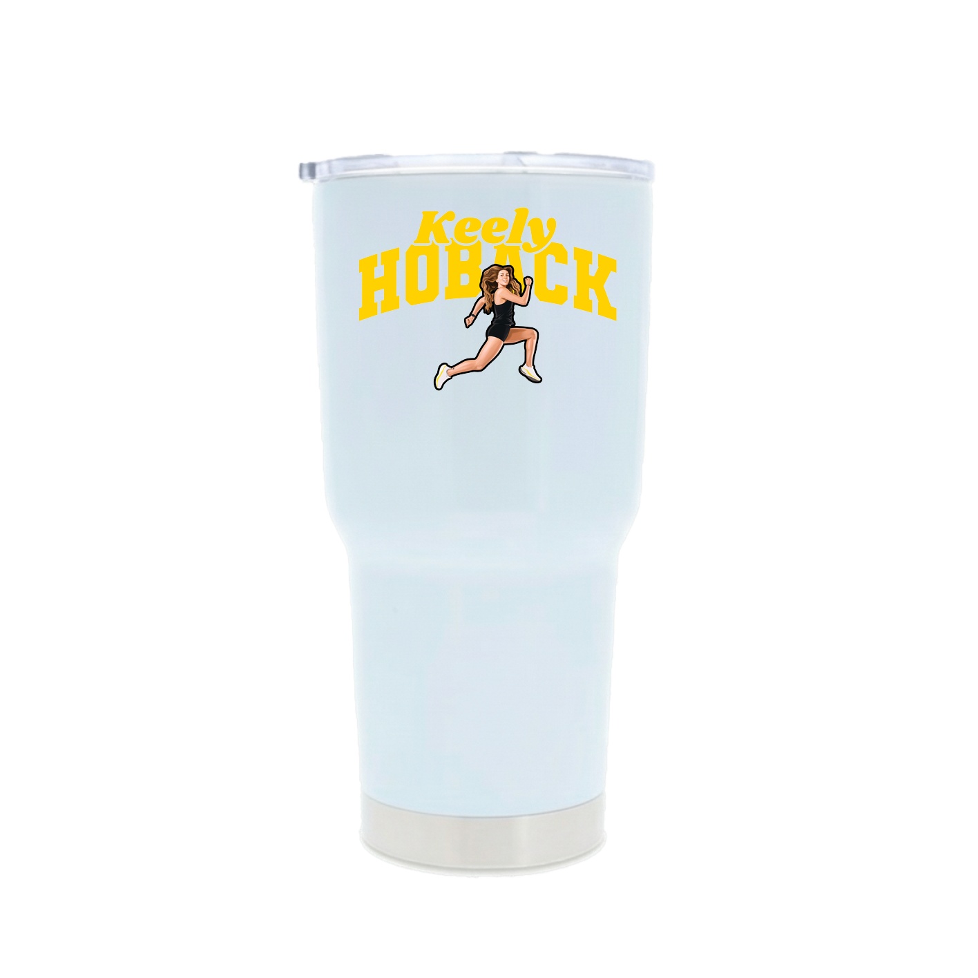 30oz Stainless Steel Tumbler — Signature Arch in White