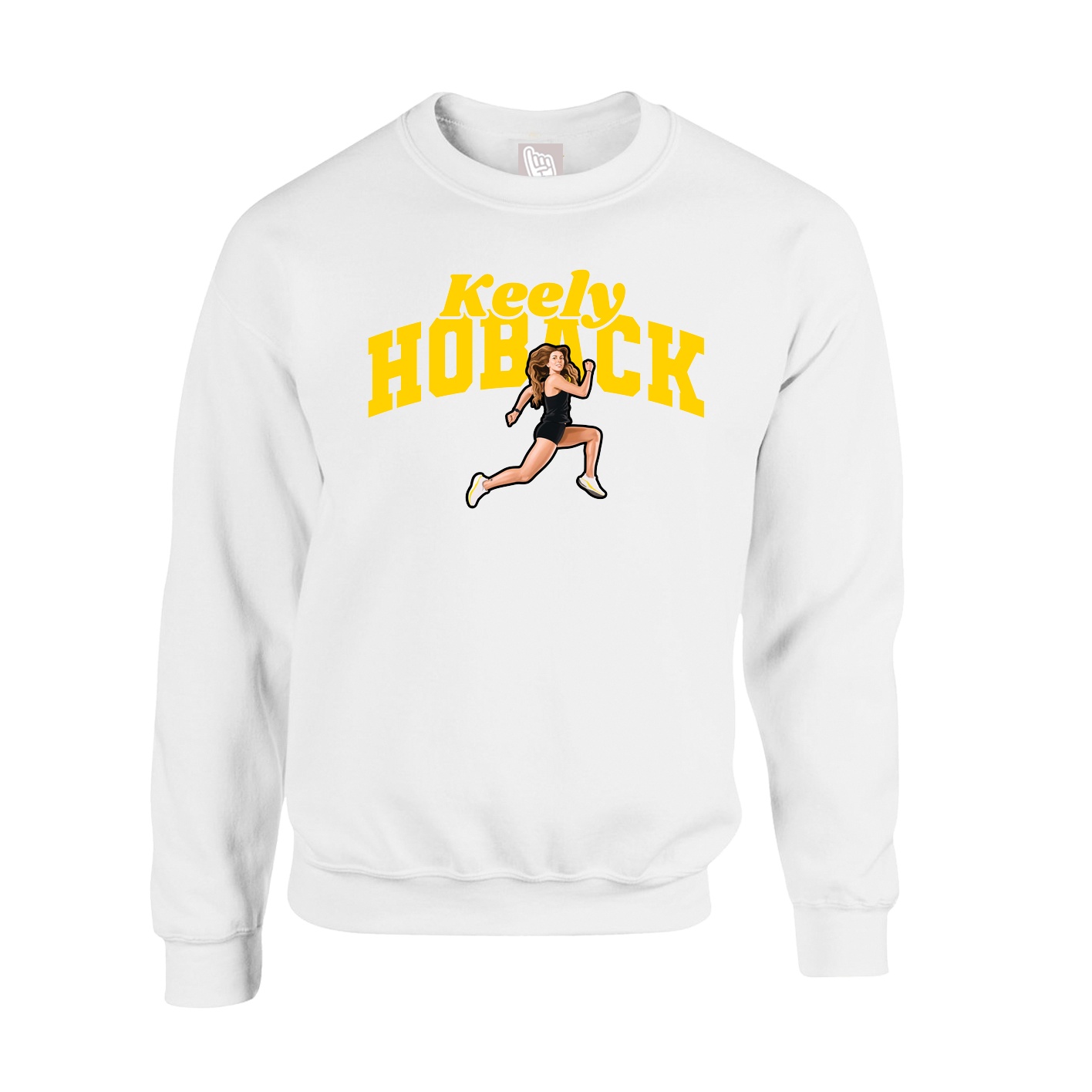 Fleece Crew — Signature Arch in White