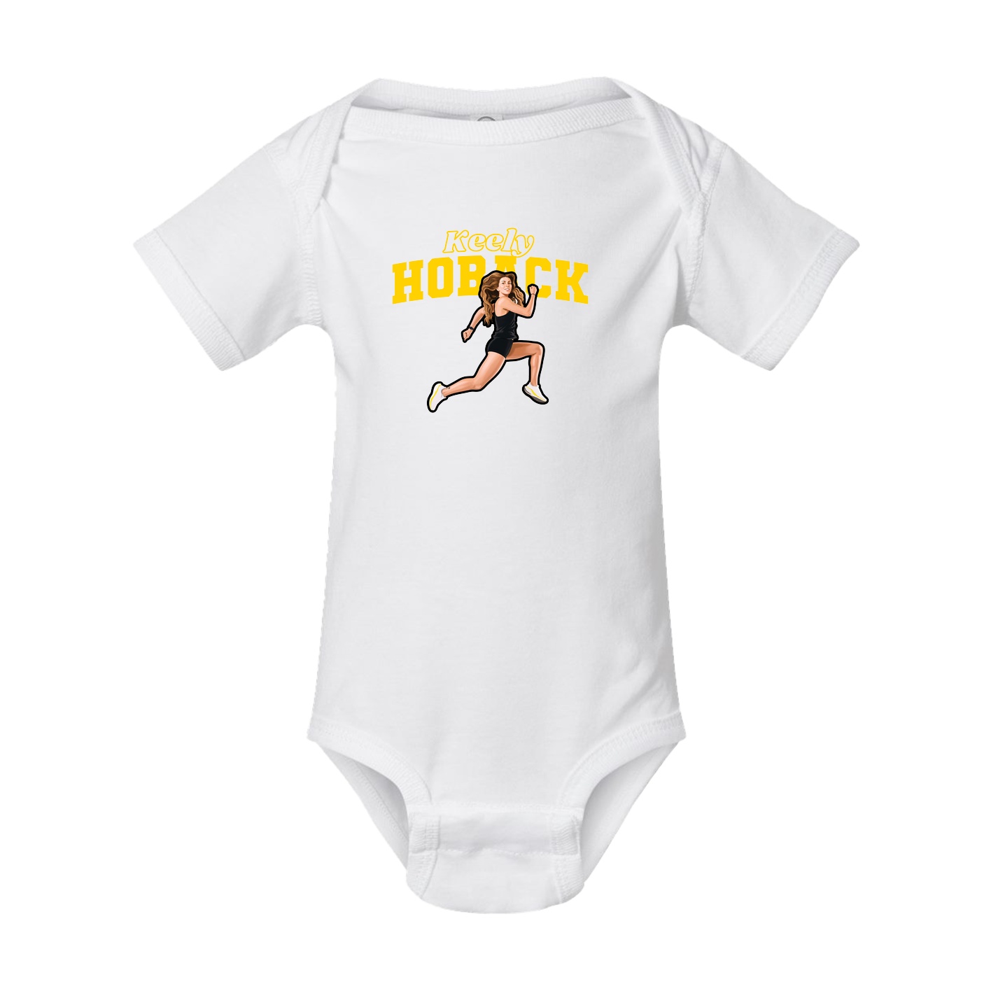 Baby Onesie — Name Arch in White