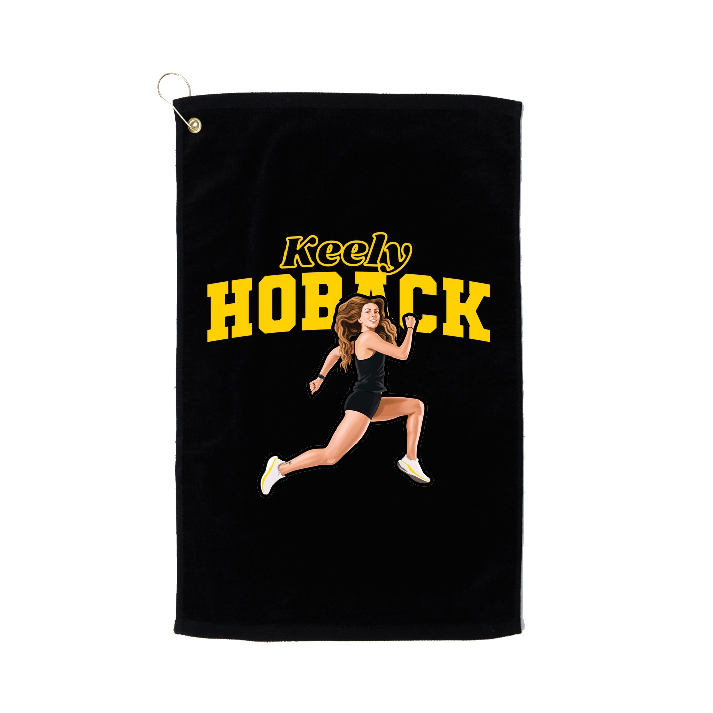 Golf Towel — Name Arch in Black