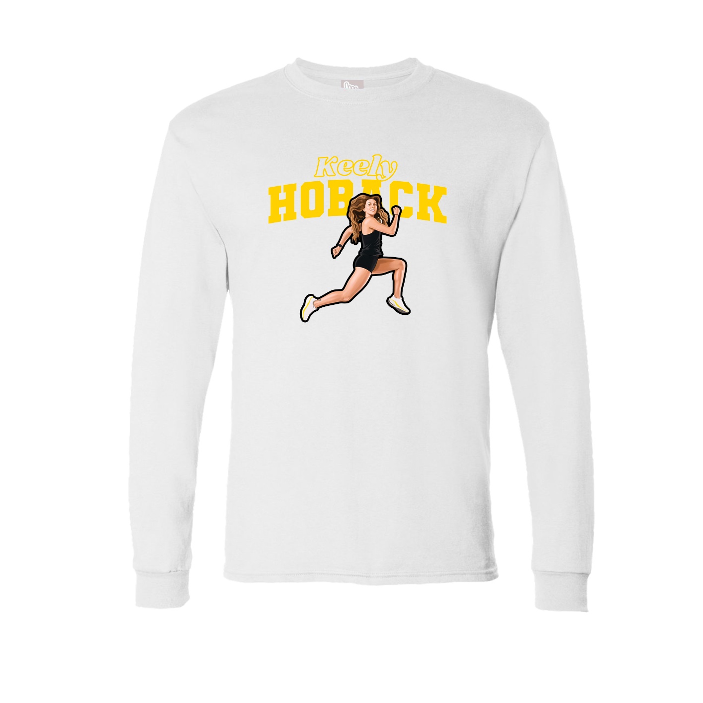 Long Sleeve Tee — Name Arch in White