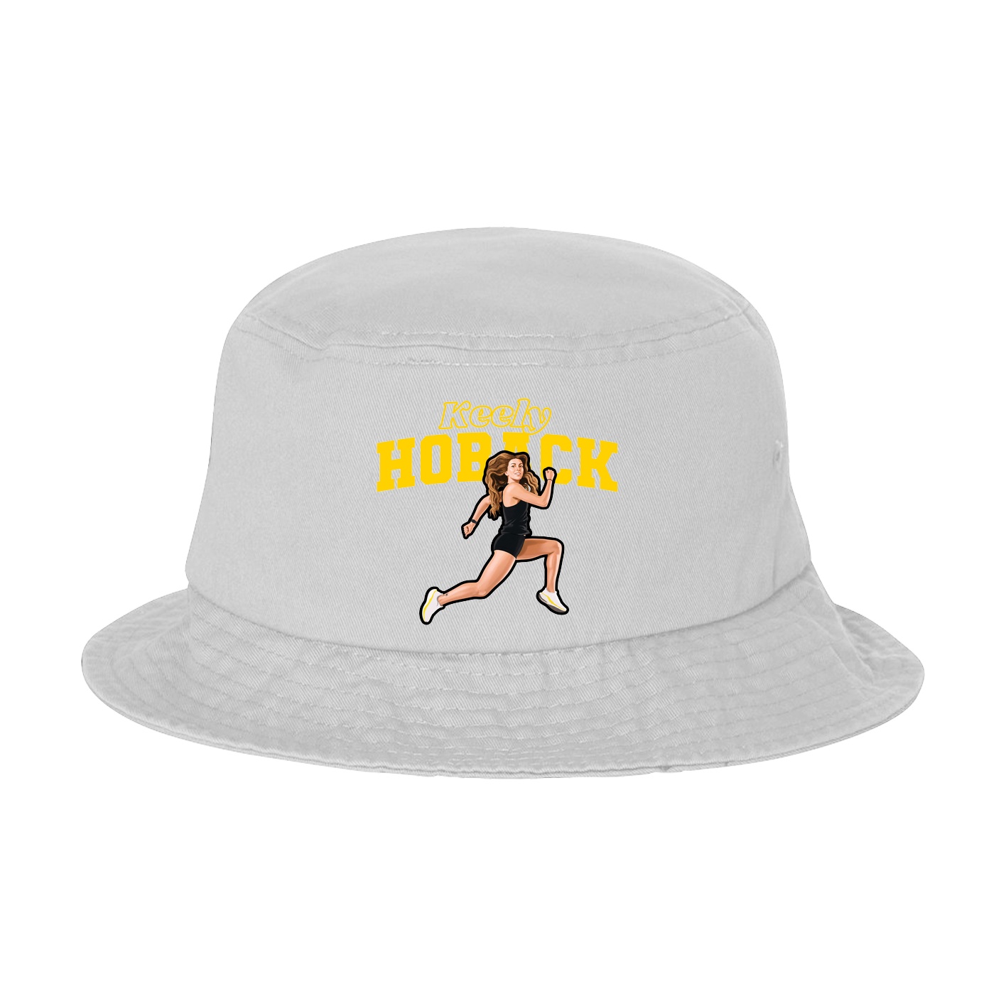 Bucket Cap — Name Arch in White