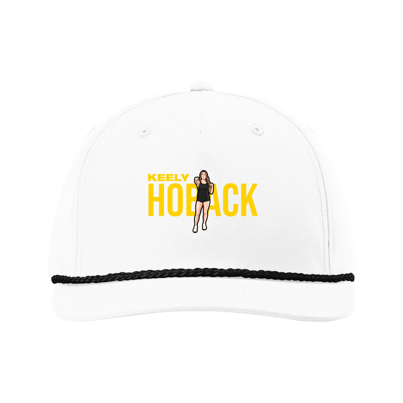 Five-Panel Classic Rope Cap — Player Name in White