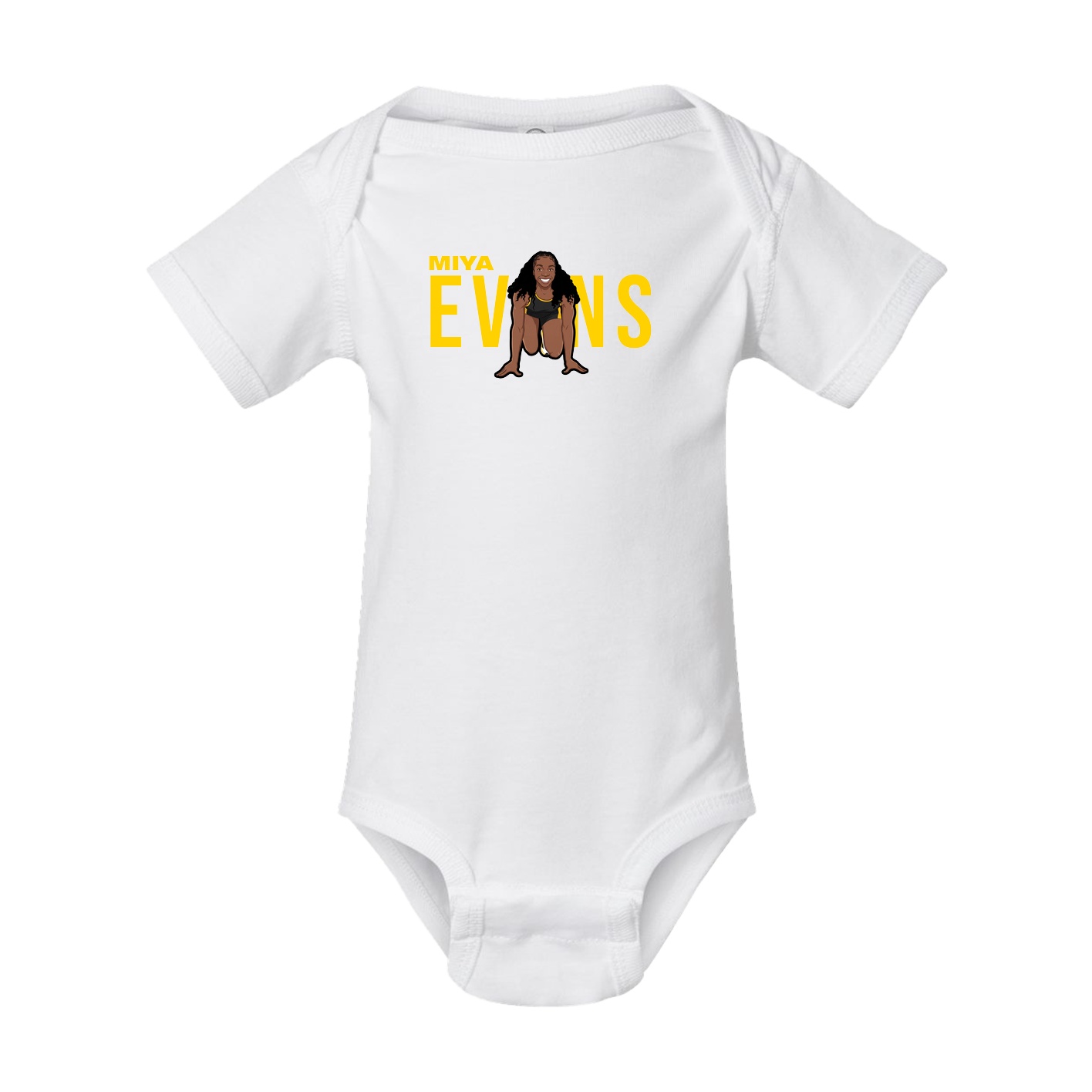 Baby Onesie — Player Name in White
