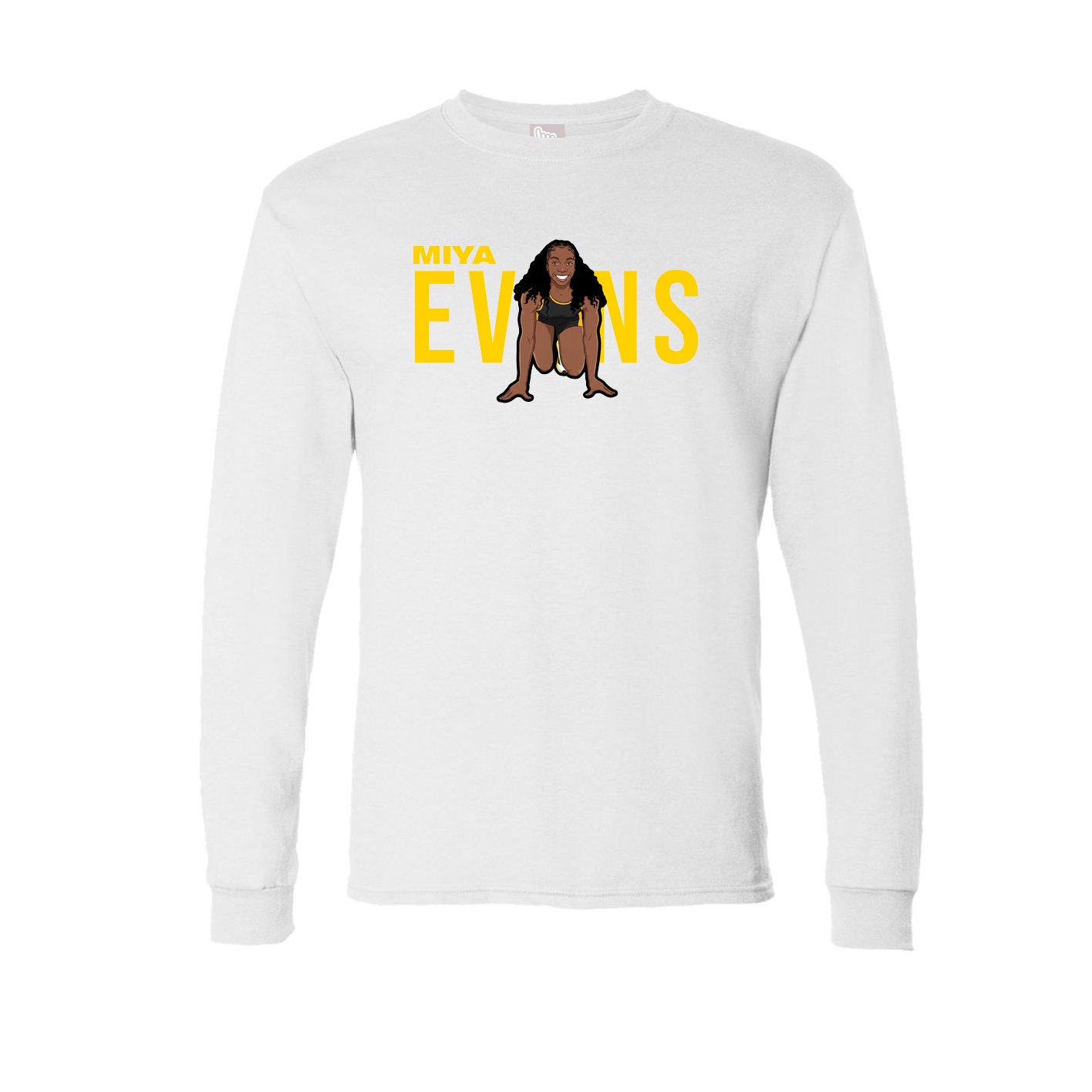 Long Sleeve Tee — Player Name in White