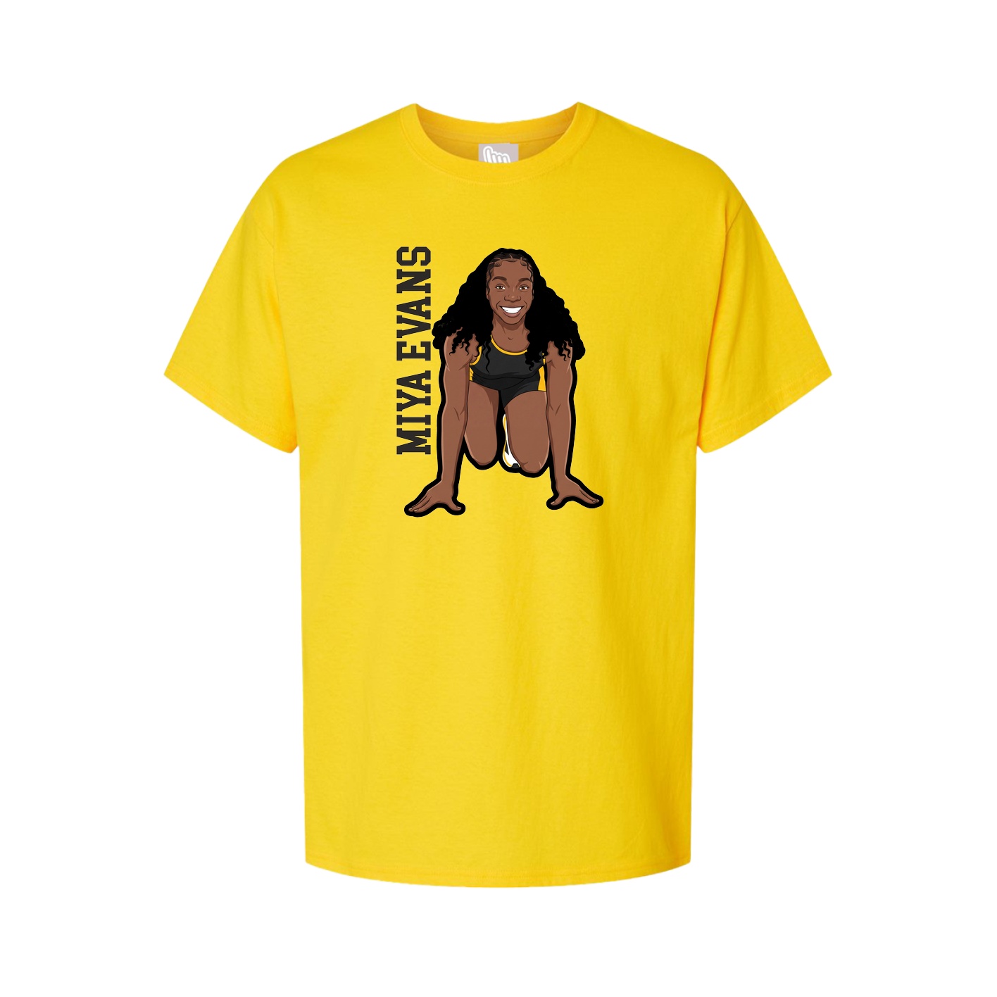 Youth Tee — Name Vertical in Gold