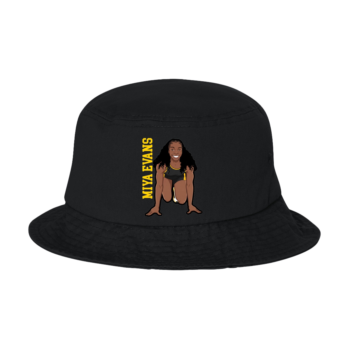 Bucket Cap — Name Vertical in Black