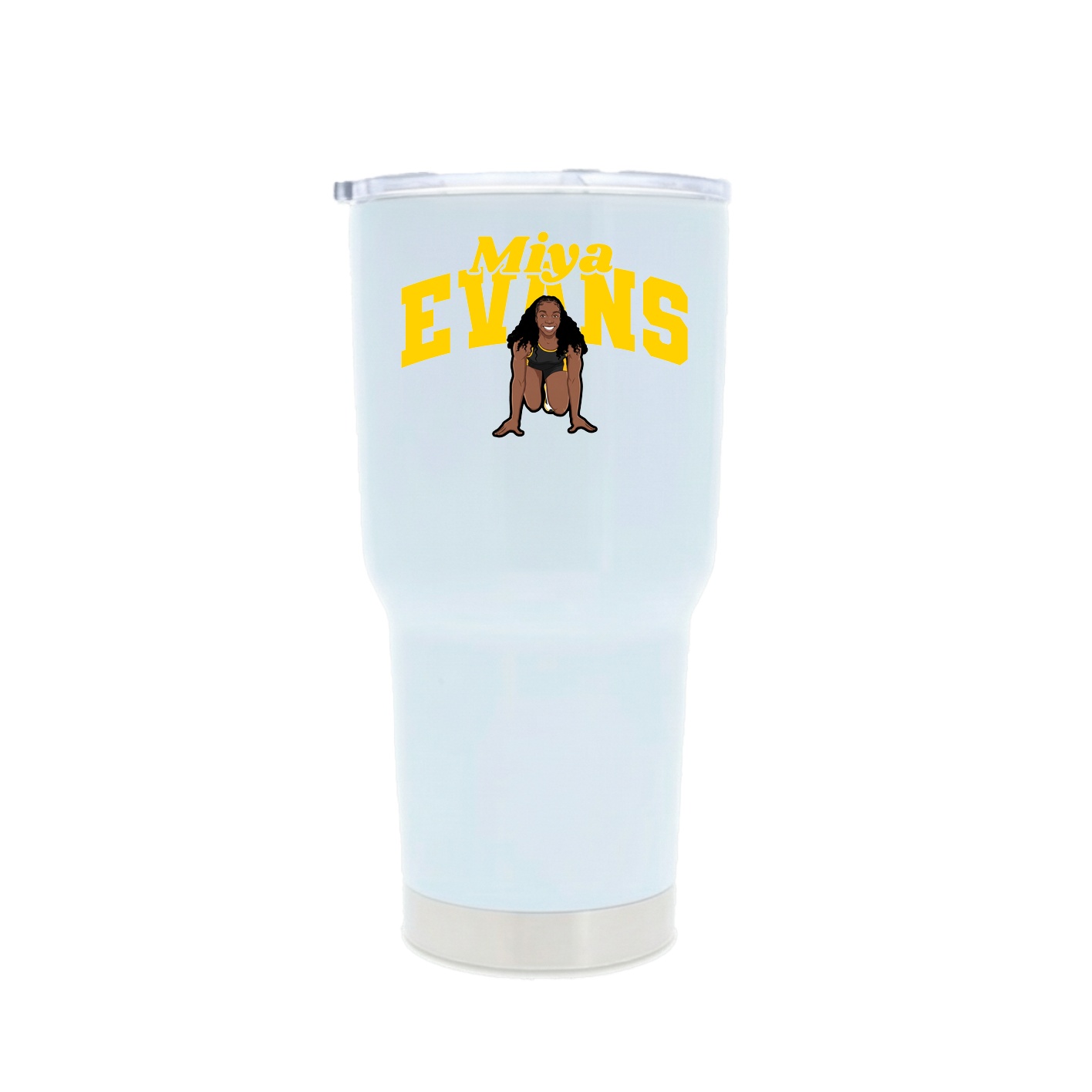 30oz Stainless Steel Tumbler — Signature Arch in White