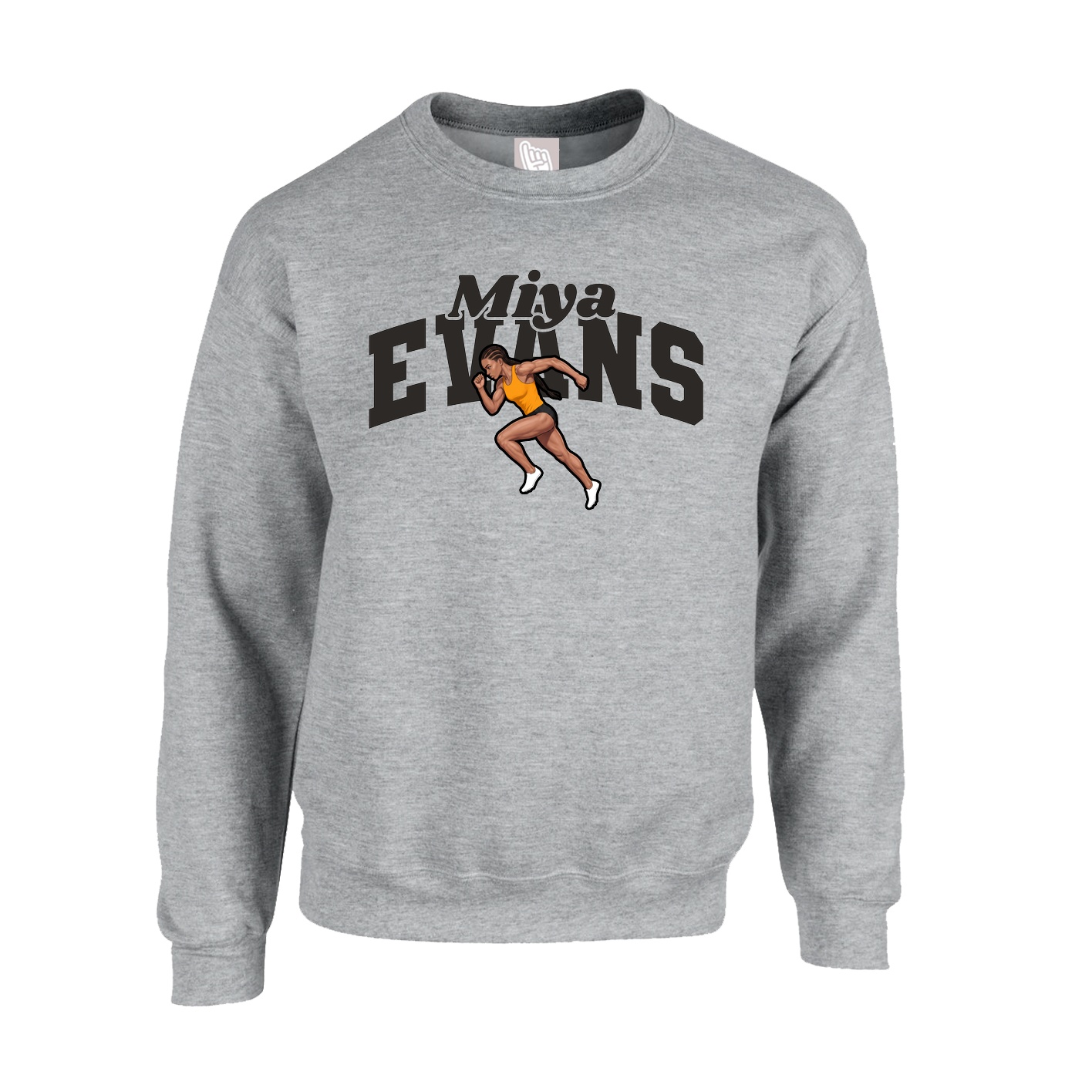 Fleece Crew — Signature Arch in Grey