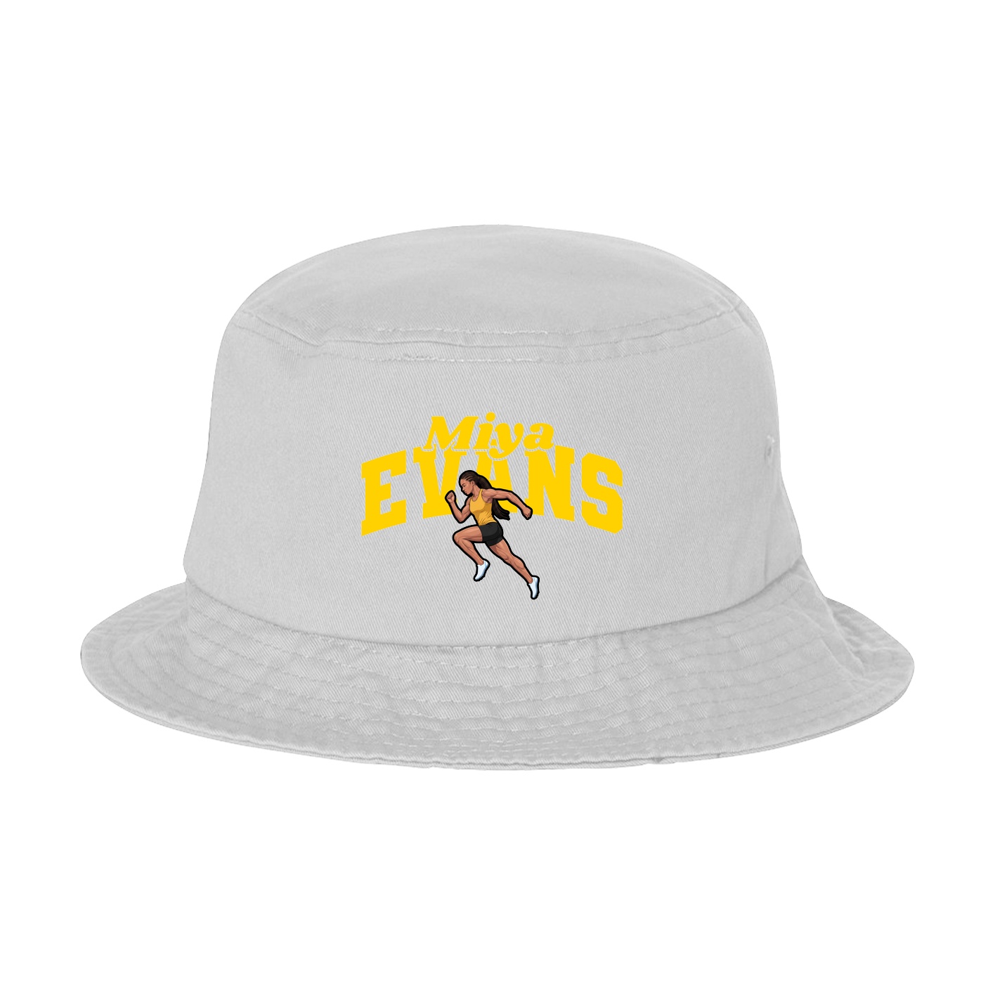 Bucket Cap — Signature Arch in White