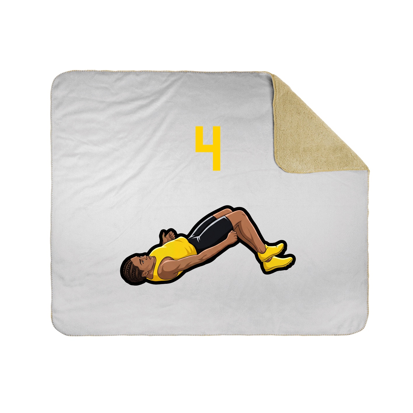 Throw Blanket — Number Top in White