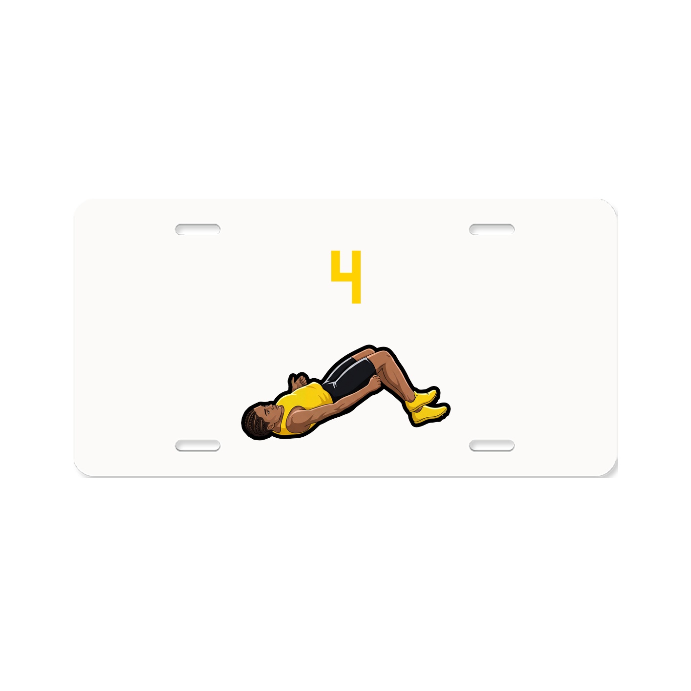 License Plate — Number Top in Classic