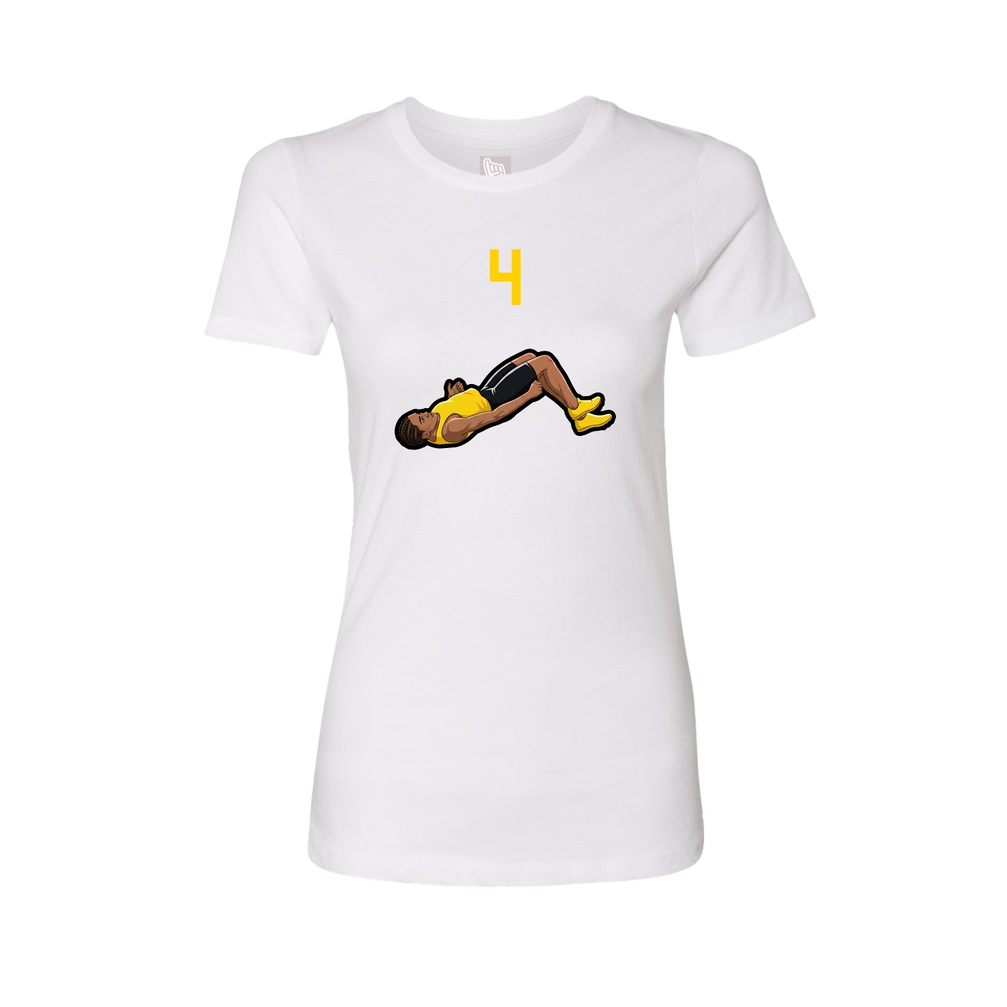 Fitted Women's Tee — Number Top in White