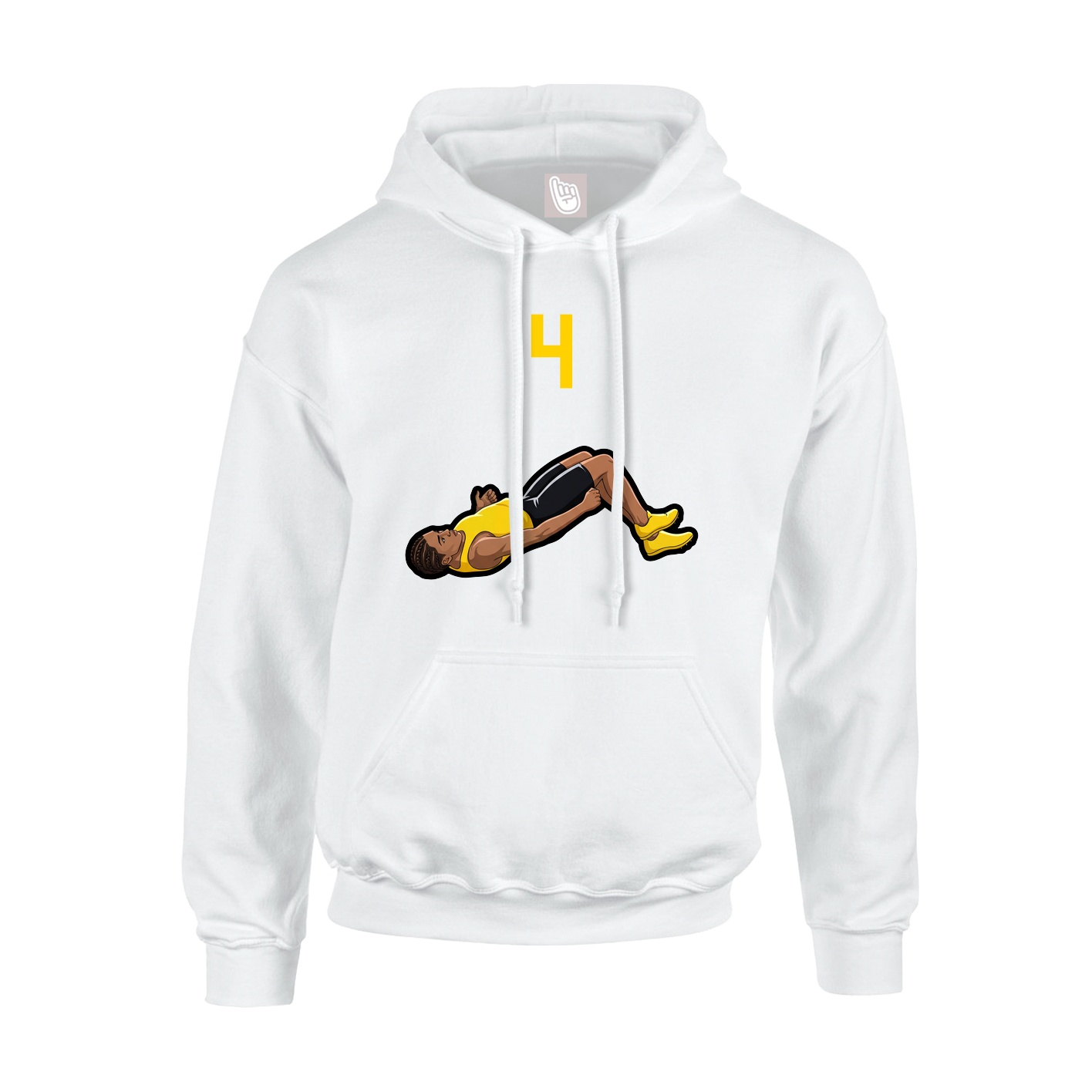 Hoodie — Number Top in White