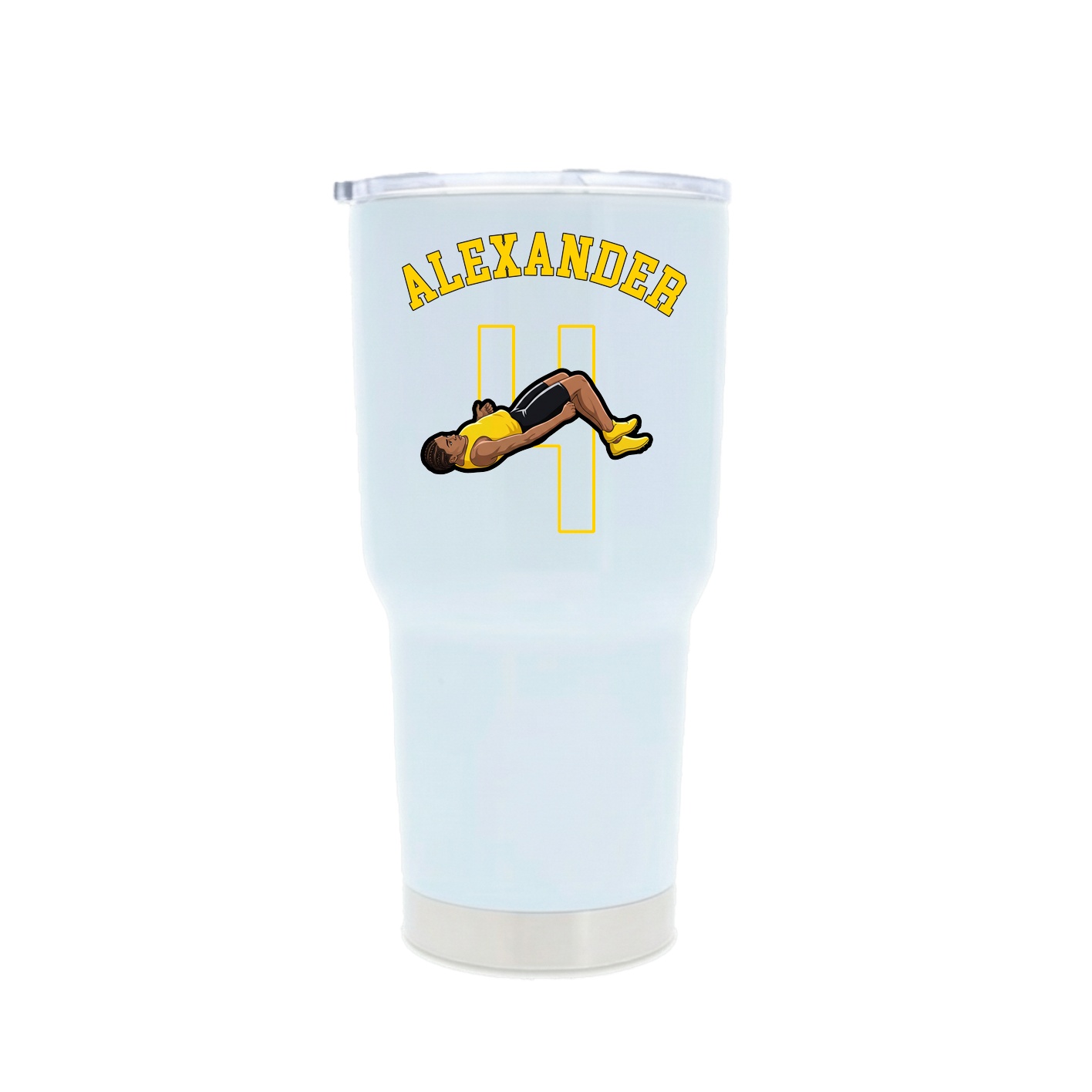 30oz Stainless Steel Tumbler — Shirsey Arch in White