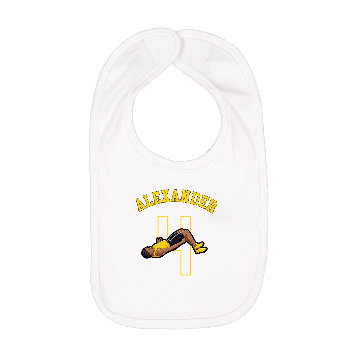 Infant Bib — Shirsey Arch in White