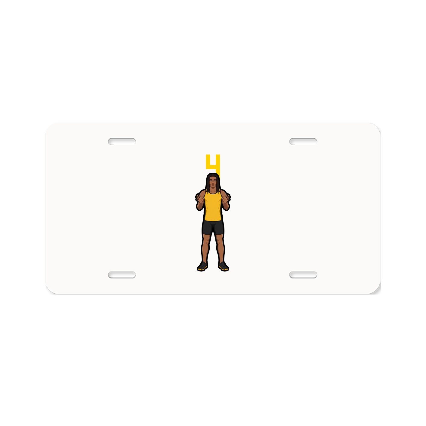 License Plate — Number Top in Classic