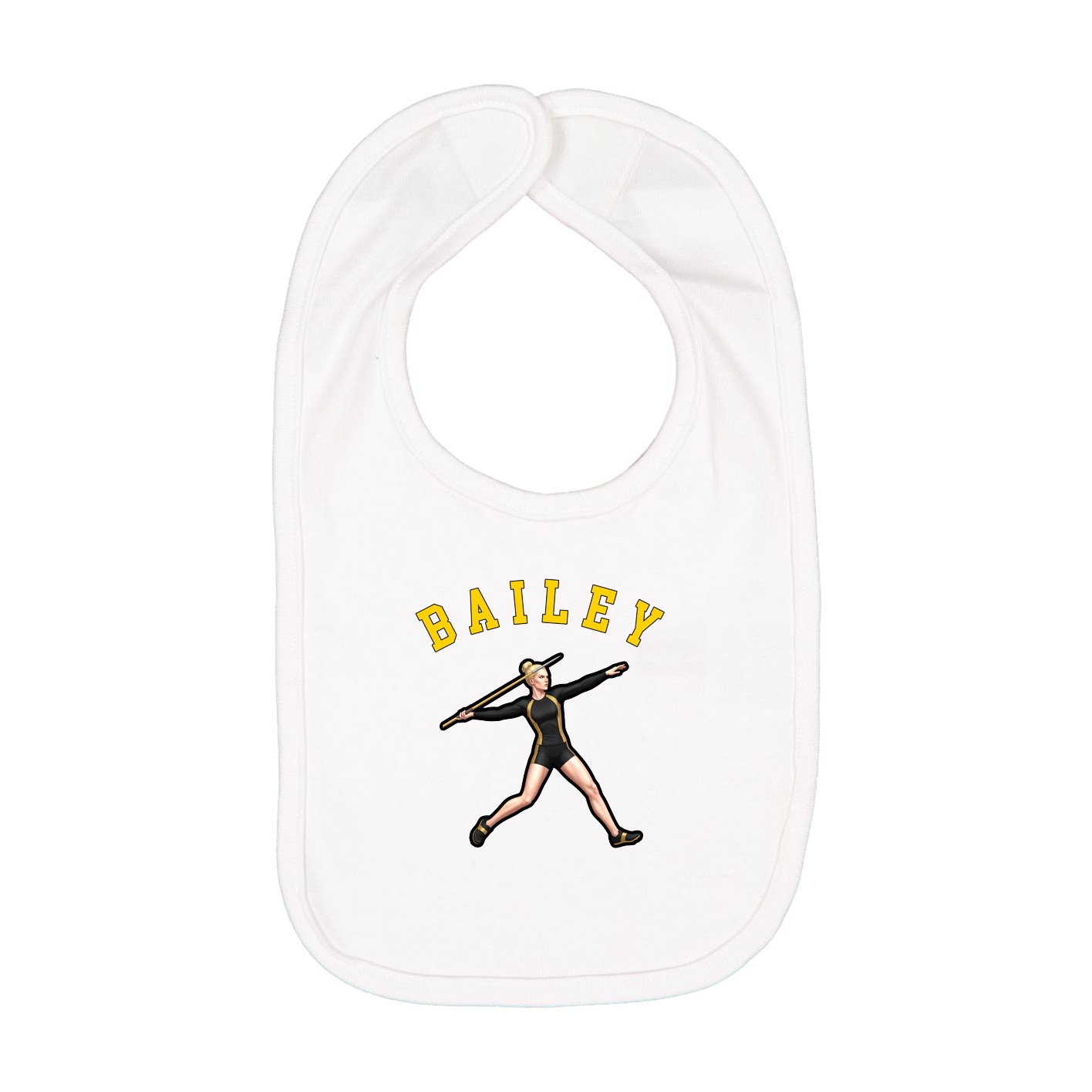 Infant Bib — Shirsey Arch in White