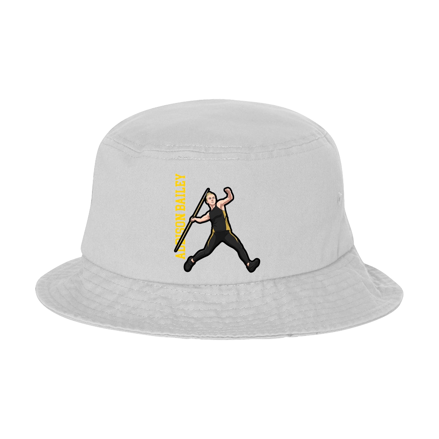 Bucket Cap — Name Vertical in White