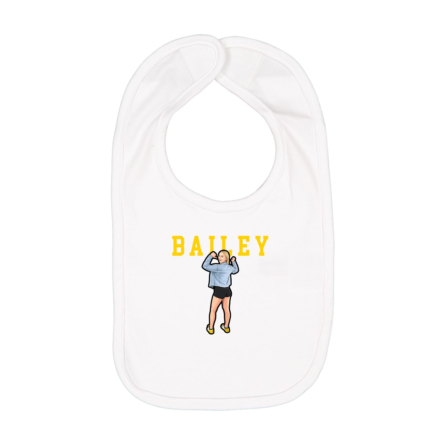 Infant Bib — Shirsey in White