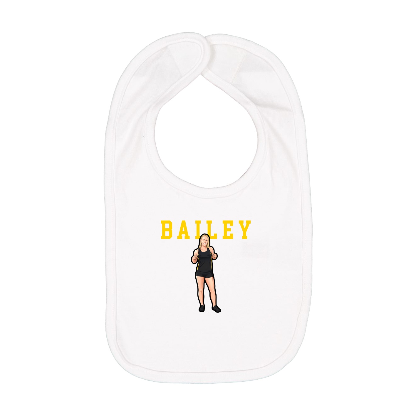 Infant Bib — Shirsey in White