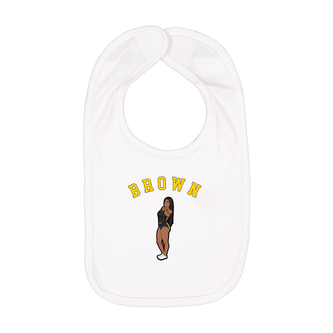 Infant Bib — Shirsey Arch in White