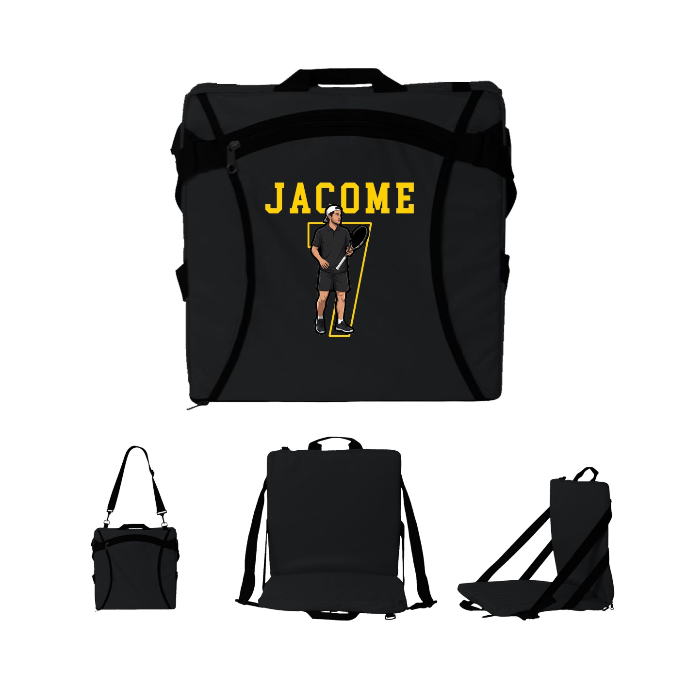 Folding Stadium Seat — Shirsey in Black