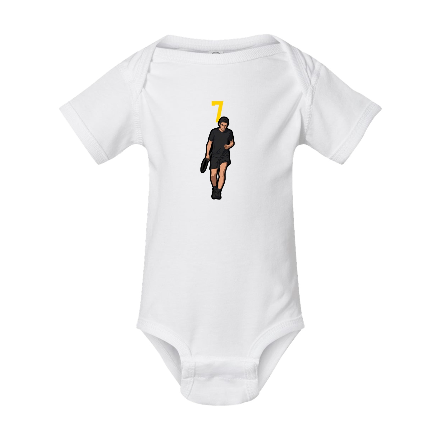 Baby Onesie — Number Top in White