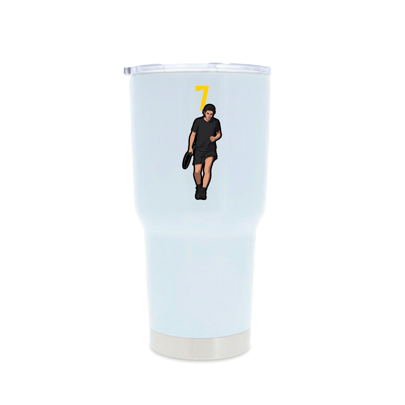 30oz Stainless Steel Tumbler — Number Top in White