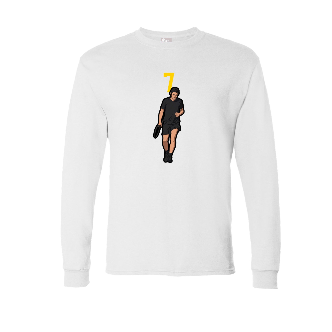 Long Sleeve Tee — Number Top in White