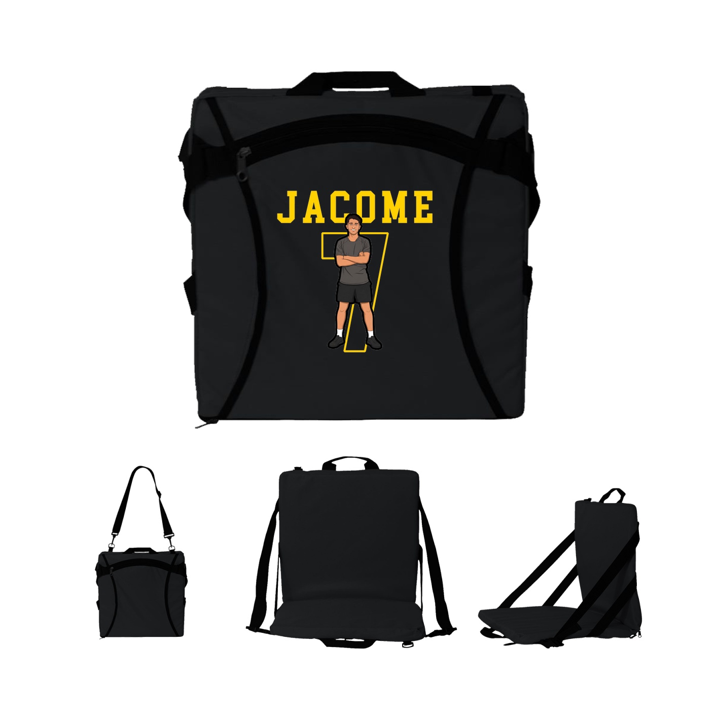 Folding Stadium Seat — Shirsey in Black