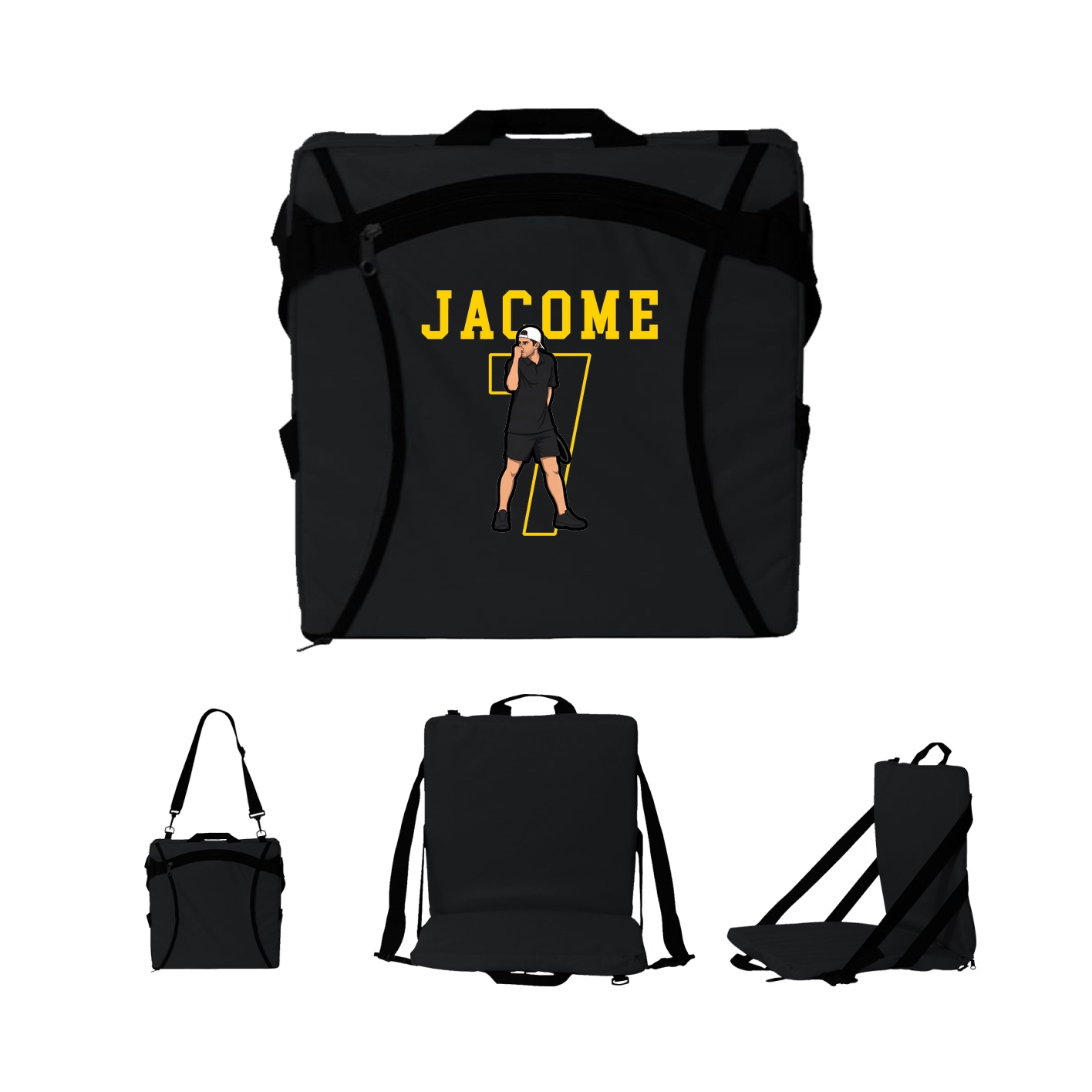 Folding Stadium Seat — Shirsey in Black