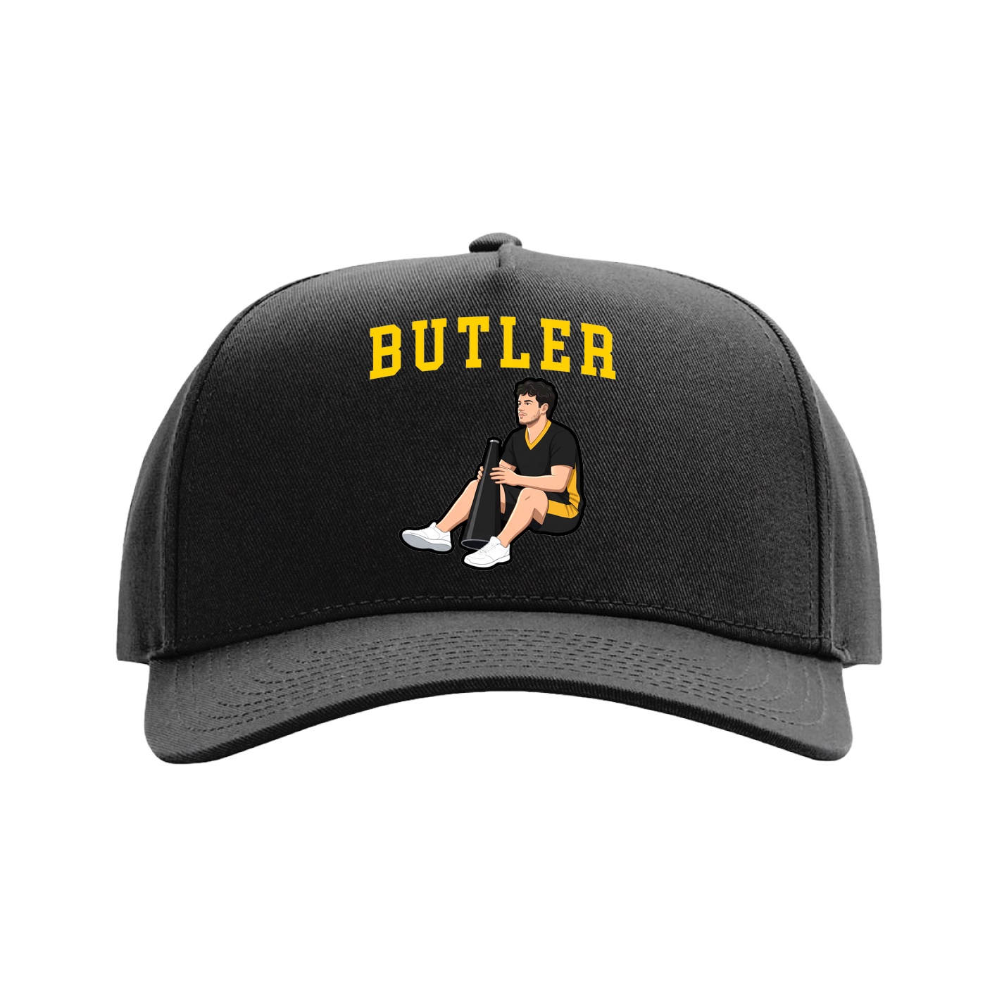 Full Fabric Five-Panel Champ Cap — Shirsey in Black